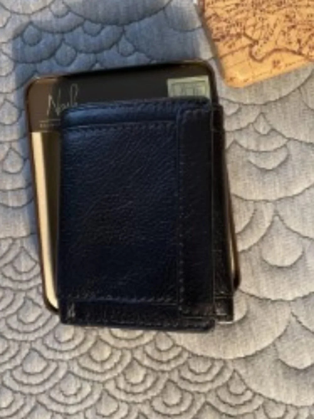 Nash NWT Black Tri-fold ID Leather Wallet